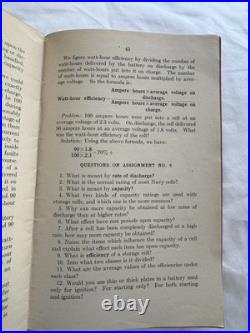 Vintage 1927 US Navy Electrician's Mate Battery Manuals Set Complete 15 Parts