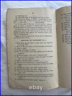 Vintage 1927 US Navy Electrician's Mate Battery Manuals Set Complete 15 Parts