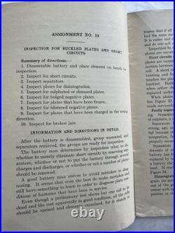 Vintage 1927 US Navy Electrician's Mate Battery Manuals Set Complete 15 Parts