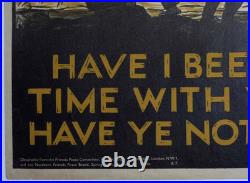Vintage 1930s CHRISTIAN ANTI-WAR British 30x20 Post-WWI QUAKER Poster FREE SHIP