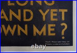 Vintage 1930s CHRISTIAN ANTI-WAR British 30x20 Post-WWI QUAKER Poster FREE SHIP