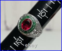 Vintage 1930s Civilian Conservation Corps Sterling Silver Enamel Ring Size 11