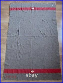 Vintage 1938 before the WW2 Authentic Swiss Army Wool Blanket, original