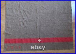 Vintage 1938 before the WW2 Authentic Swiss Army Wool Blanket, original