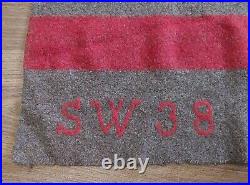 Vintage 1938 before the WW2 Authentic Swiss Army Wool Blanket, original