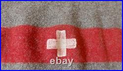 Vintage 1938 before the WW2 Authentic Swiss Army Wool Blanket, original