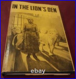 Vintage 1st Ed Autographed In The Lion's Den by Max Star A True Account in WWI