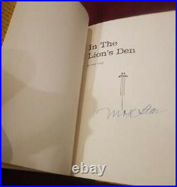Vintage 1st Ed Autographed In The Lion's Den by Max Star A True Account in WWI