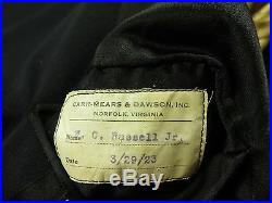 Vintage 20s 1923 Navy Frock Coat PeaCoat Mens XS Military Wool Gold Buttons