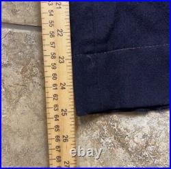 Vintage 30s 40s Army Navy WW2 28x25 Blue Wool Flare Cracker Jack Sailor Military