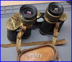 Vintage 8x30 Binoculars, Interwar Period 1919-1938, European Field Brass with Case