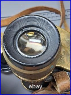 Vintage 8x30 Binoculars, Interwar Period 1919-1938, European Field Brass with Case