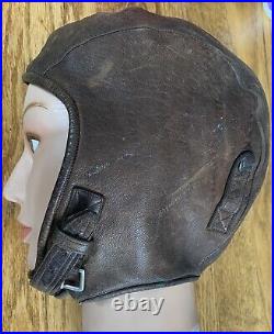 Vintage AG Spalding &Bros. 1920s Army Flyers Leather Helmet Model 1900 USAS