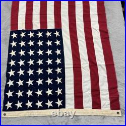 Vintage American Flag 48 Star 40x80 USA Banner Antique Patriotic Decor Pre 1959