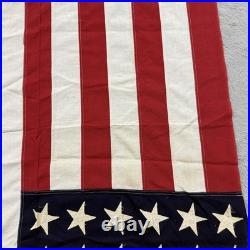 Vintage American Flag 48 Star 40x80 USA Banner Antique Patriotic Decor Pre 1959
