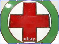 Vintage American Red Cross Motor Corps Vehicle Medallion with bracket. 1917-1920