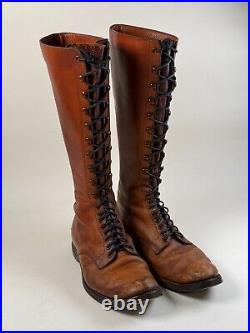 Vintage/Antique 1910s 20s Mens Sportsman Tall Boots. Size 10/11 WEARABLE