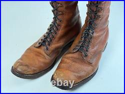 Vintage/Antique 1910s 20s Mens Sportsman Tall Boots. Size 10/11 WEARABLE