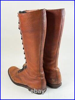 Vintage/Antique 1910s 20s Mens Sportsman Tall Boots. Size 10/11 WEARABLE