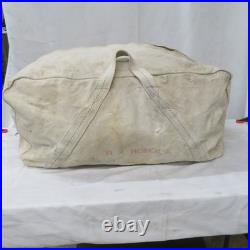 Vintage Aviator Kit Bag Talon Zipper Military Canvas Bag Tote