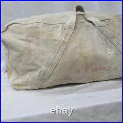 Vintage Aviator Kit Bag Talon Zipper Military Canvas Bag Tote