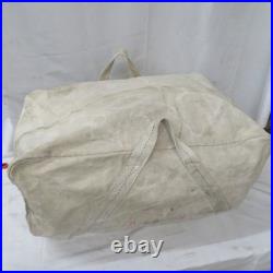 Vintage Aviator Kit Bag Talon Zipper Military Canvas Bag Tote