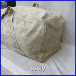 Vintage Aviator Kit Bag Talon Zipper Military Canvas Bag Tote