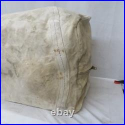 Vintage Aviator Kit Bag Talon Zipper Military Canvas Bag Tote