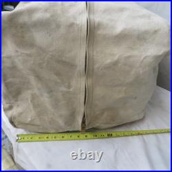 Vintage Aviator Kit Bag Talon Zipper Military Canvas Bag Tote