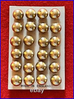 Vintage BALL BUTTONS (West Point USMA) Made in Engand Lot of 24 on Card NOS