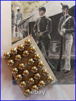 Vintage BALL BUTTONS (West Point USMA) Made in Engand Lot of 24 on Card NOS