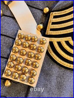 Vintage BALL BUTTONS (West Point USMA) Made in Engand Lot of 24 on Card NOS