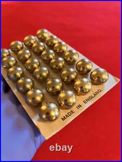 Vintage BALL BUTTONS (West Point USMA) Made in Engand Lot of 24 on Card NOS