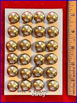 Vintage BALL BUTTONS (West Point USMA) Made in Engand Lot of 24 on Card NOS