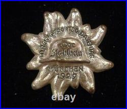 Vintage Der Stahlhelm Munchen 1929 10 Reichsfrontsoldatentag German Badge