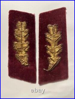 Vintage Latvian Republic Officer's Collar Tabs and 2 Soldiers Photos. 20-30s. Orig