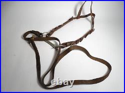 Vintage Leather Swiss Army Cavalry Horse Bridle withBit 1930s 1940s