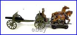 Vintage Lineol Germany Toy Soldier Artillery Set