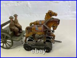 Vintage Lineol Germany Toy Soldier Artillery Set