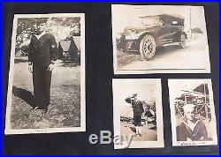 Vintage PHOTO ALBUM 260+ PHOTOGRAPHS 1910's-30's MILITARY CARS SHIPS & MORE