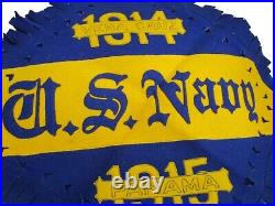 Vintage U. S. Navy 1914-1915 Vera Cruz Panama Felt Fringed Pillow Cover