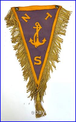 Vintage US Naval Training Station Pennant Flag