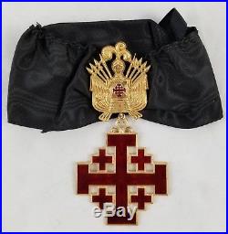 Vintage VATICAN Cased ORDER OF THE HOLY SEPULCHRE Commander CROSS & MINIATURE