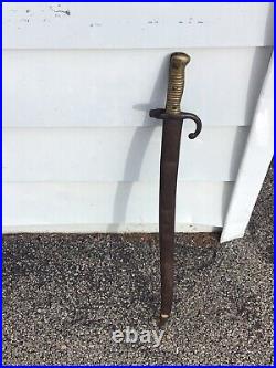Vintage WW1 Era Military Bayonet #24924 WithSheath 22.5in Blade
