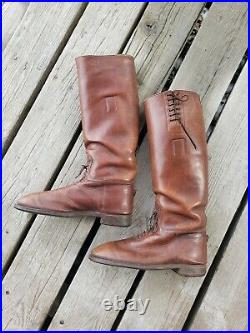 Vintage WW1 Era Riding, Officer, Aviation Leather Boots