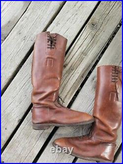 Vintage WW1 Era Riding, Officer, Aviation Leather Boots