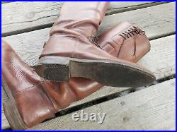 Vintage WW1 Era Riding, Officer, Aviation Leather Boots