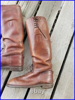 Vintage WW1 Era Riding, Officer, Aviation Leather Boots