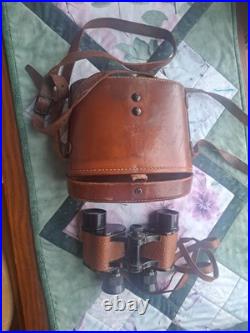 Vintage WWI US Army Signal Corps 6x30 Bausch & Lomb Binoculars With Leather Case