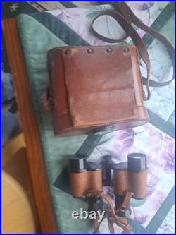 Vintage WWI US Army Signal Corps 6x30 Bausch & Lomb Binoculars With Leather Case
